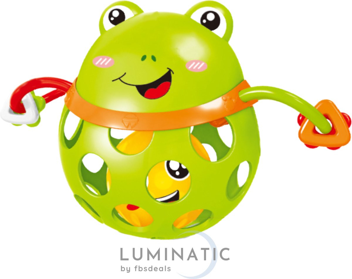 Baby Rammelaar - Oball - Baby Bal - Bal Rammelaar - Dieren Rammelaar - Speelgoed Rammelaar - Ontwikkeling en Educatief Speelgoed - Speelgoed 3 jaar - Dieren Speelgoed Kinderen | Luminatic® | Groen